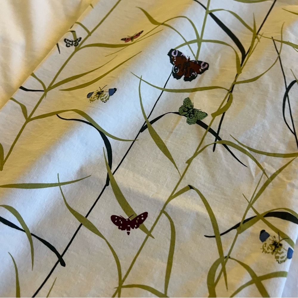 Maeve by Anthropologie The Collette Butterfly Print Wide Leg Crop Pants Size 28 - Picture 2 of 6